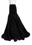 Loris Azzaro Black Taffeta Maxi Skirt