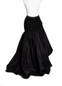 Loris Azzaro Black Taffeta Maxi Skirt