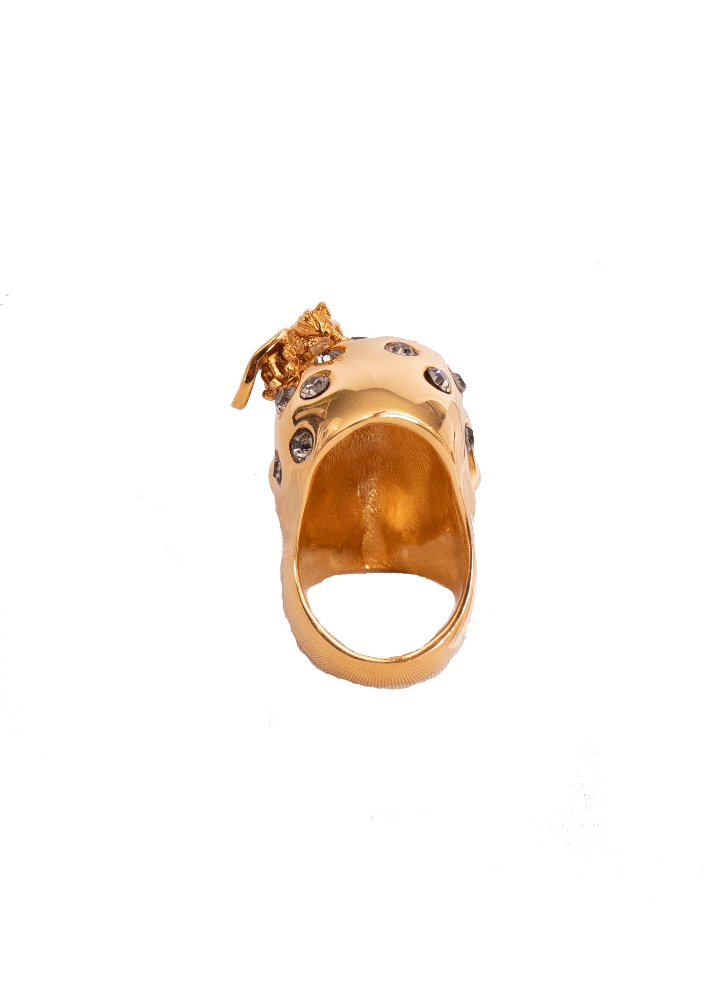 Alexander McQueen Gold Skull Bee Ring