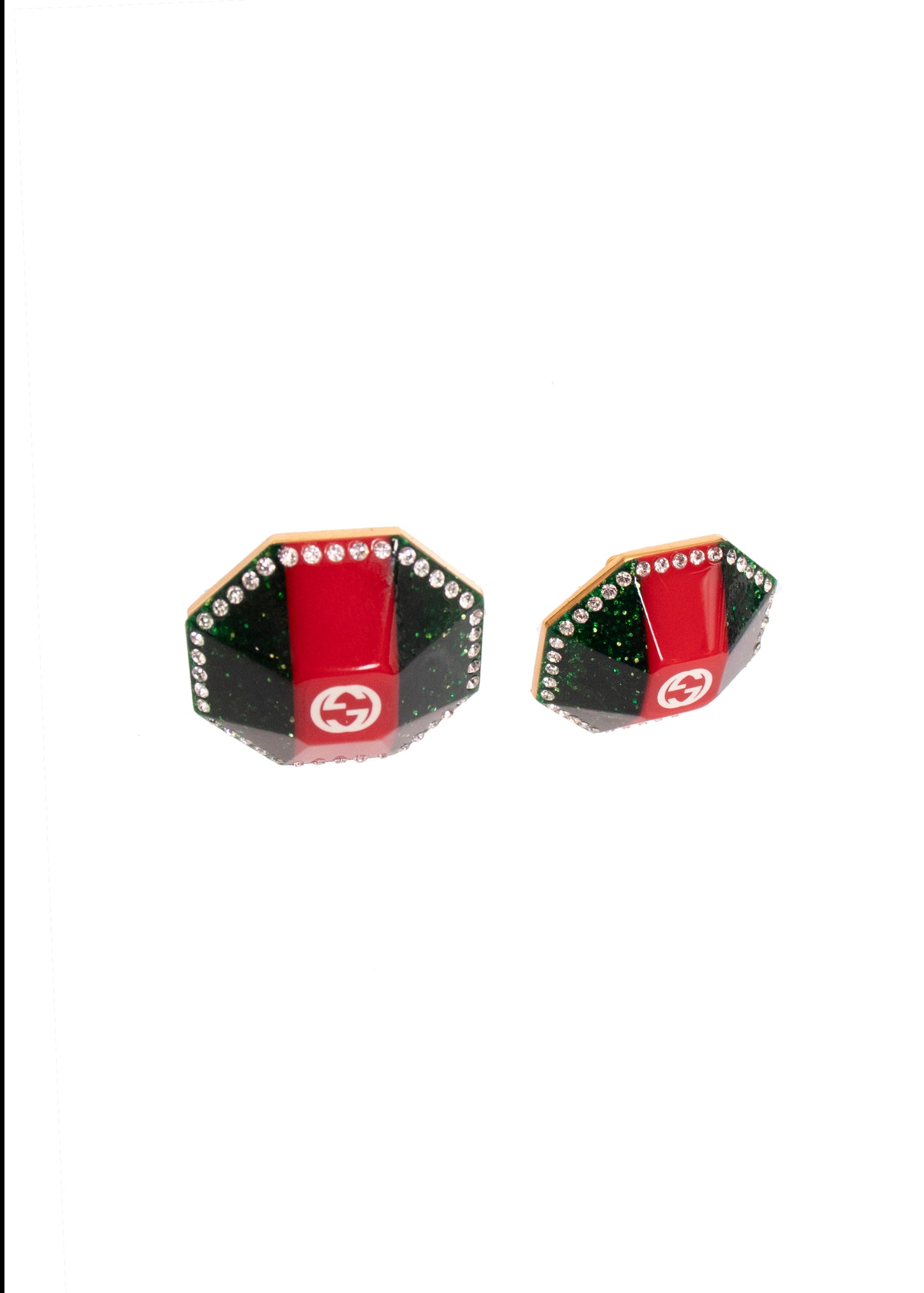 Gucci Resin Red and Green GG Earrings