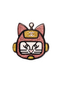 Chanel Pink Gold Choupette Glitter Cat Brooch