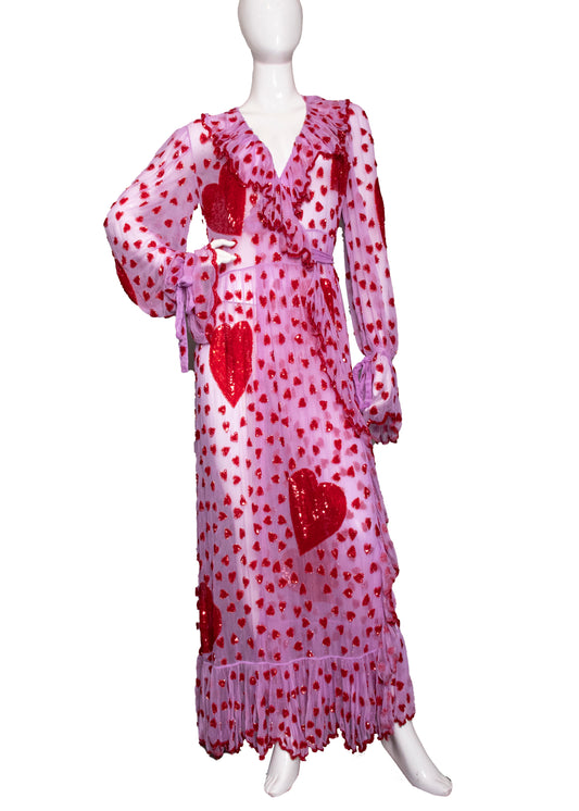 Ashish Heart Wrap Dress M/L/XL