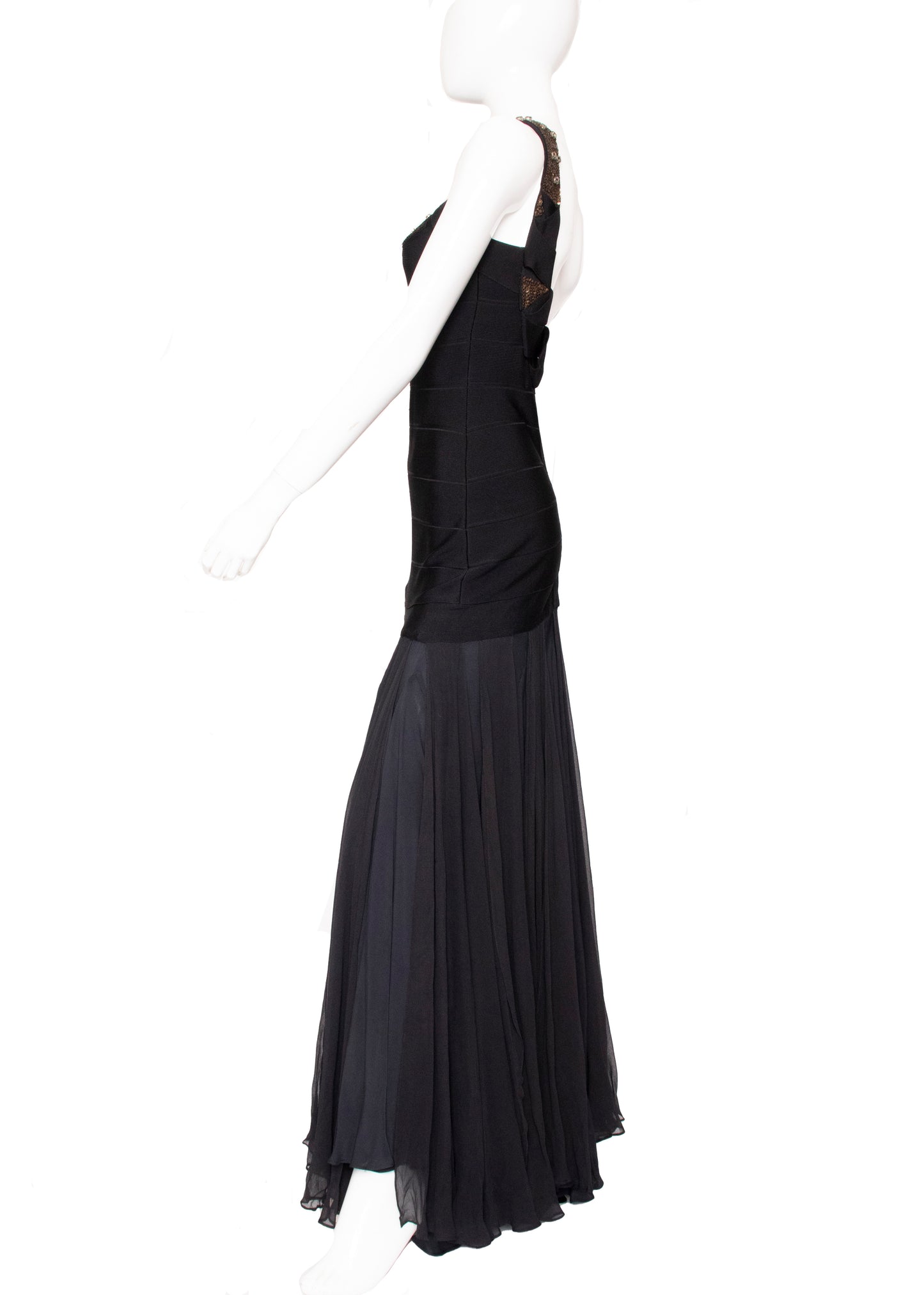 Herve Leger Black Bandage Gown XS