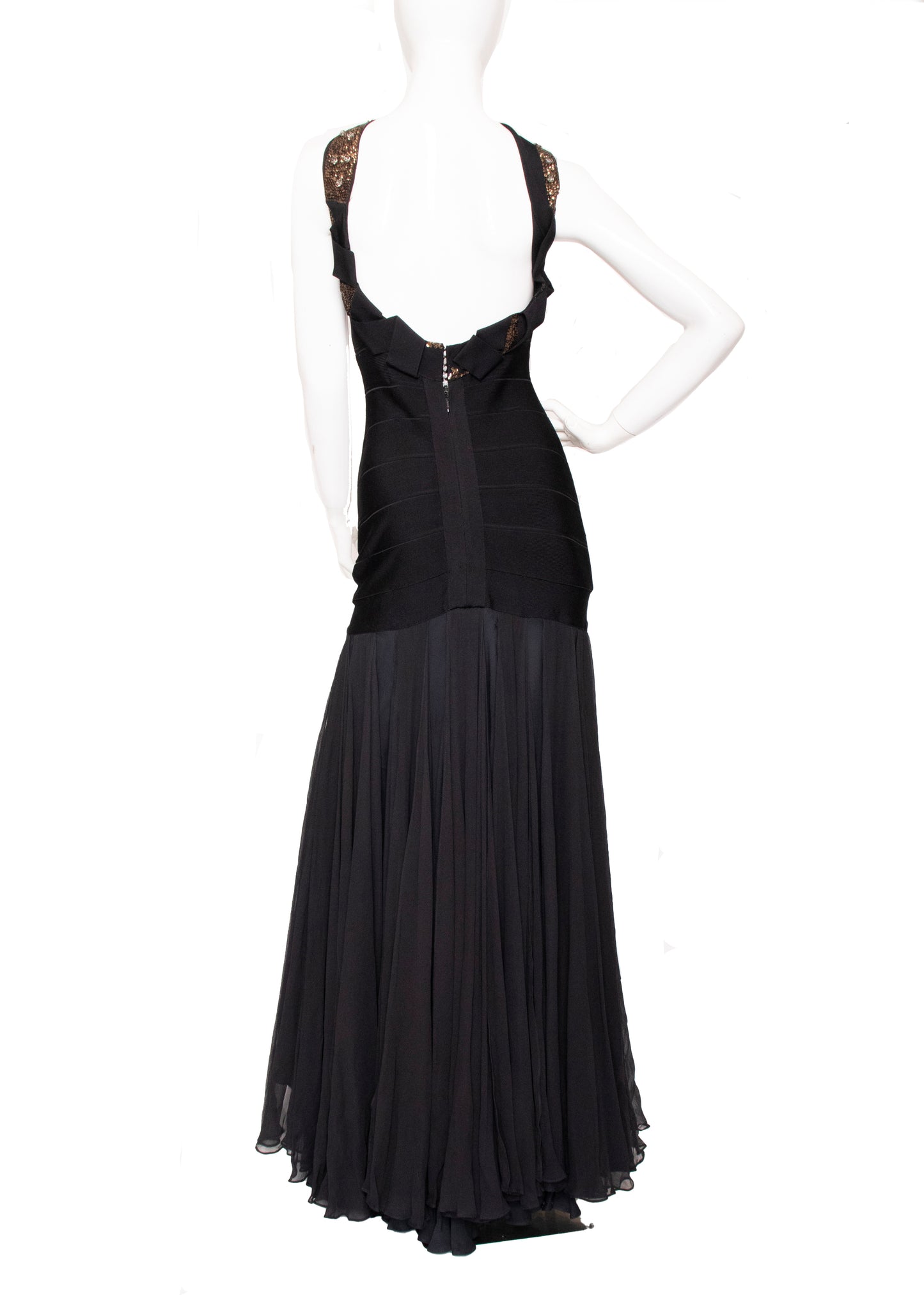 Herve Leger Black Bandage Gown XS