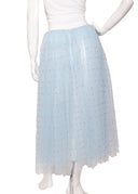 Fyodor Golan Blue Tulle Midi Skirt