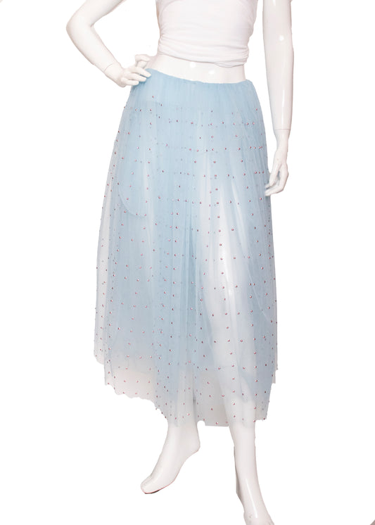 Fyodor Golan Blue Tulle Skirt S