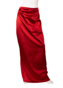 Vivienne Westwood Red Silk 3/4 Sleeve Corset Maxi Skirt Set