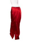 Vivienne Westwood Red Silk 3/4 Sleeve Corset Maxi Skirt Set