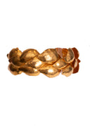 Van Der Straeten Gold Tone Leaf Cuff Bracelet