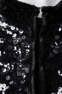 Cathy Hardwick Black Sequin Long Sleeve Maxi Sweater Dress