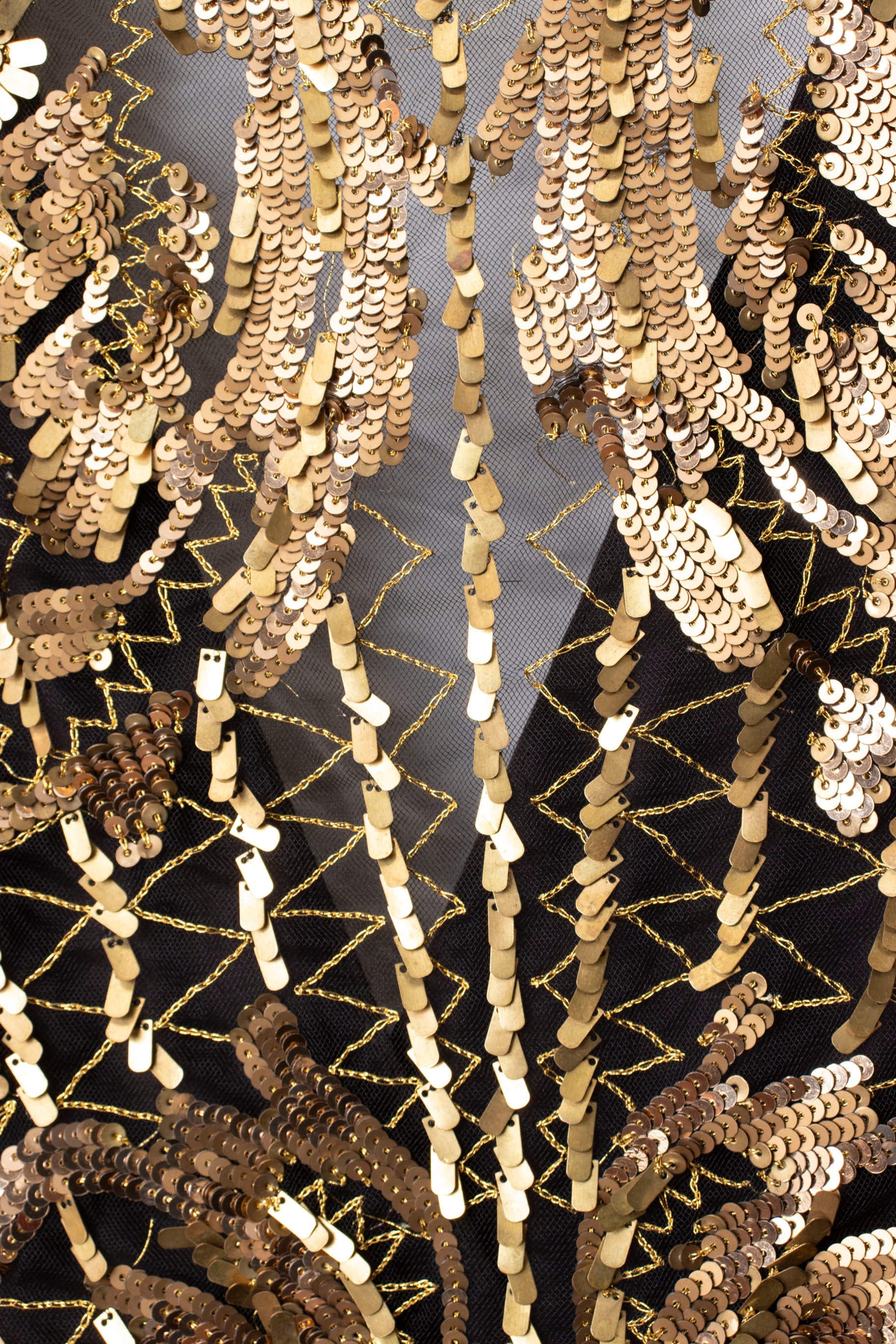 Roberto Cavalli Brown Gold 3/4 Sleeve Sequin Mini Dress – Buzz Vintage  Boutique