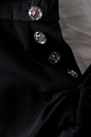 Loris Azzaro Black Taffeta Maxi Skirt