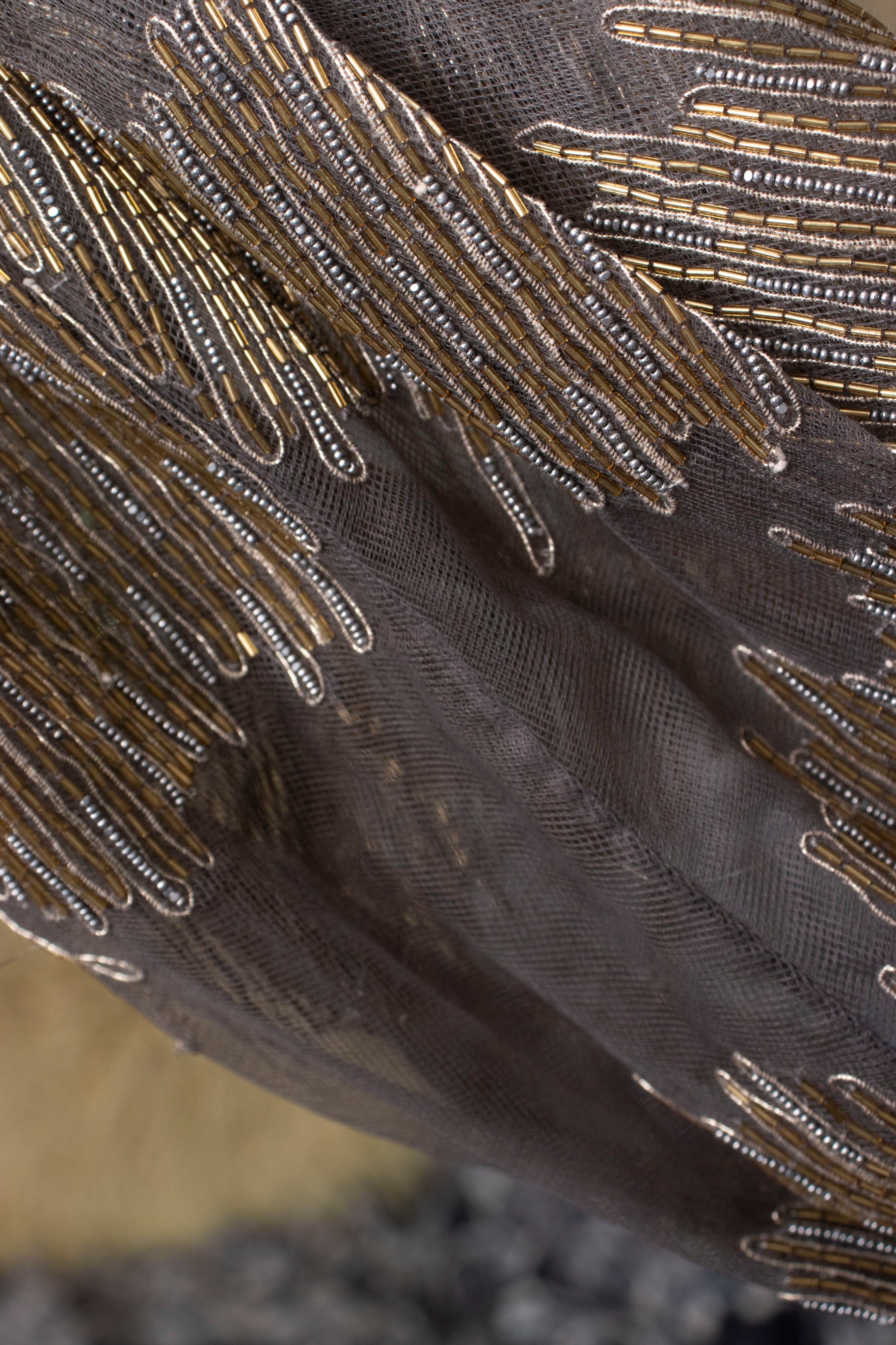 Carolina Herrera Gold Silk Long Sleeve Maxi Dress