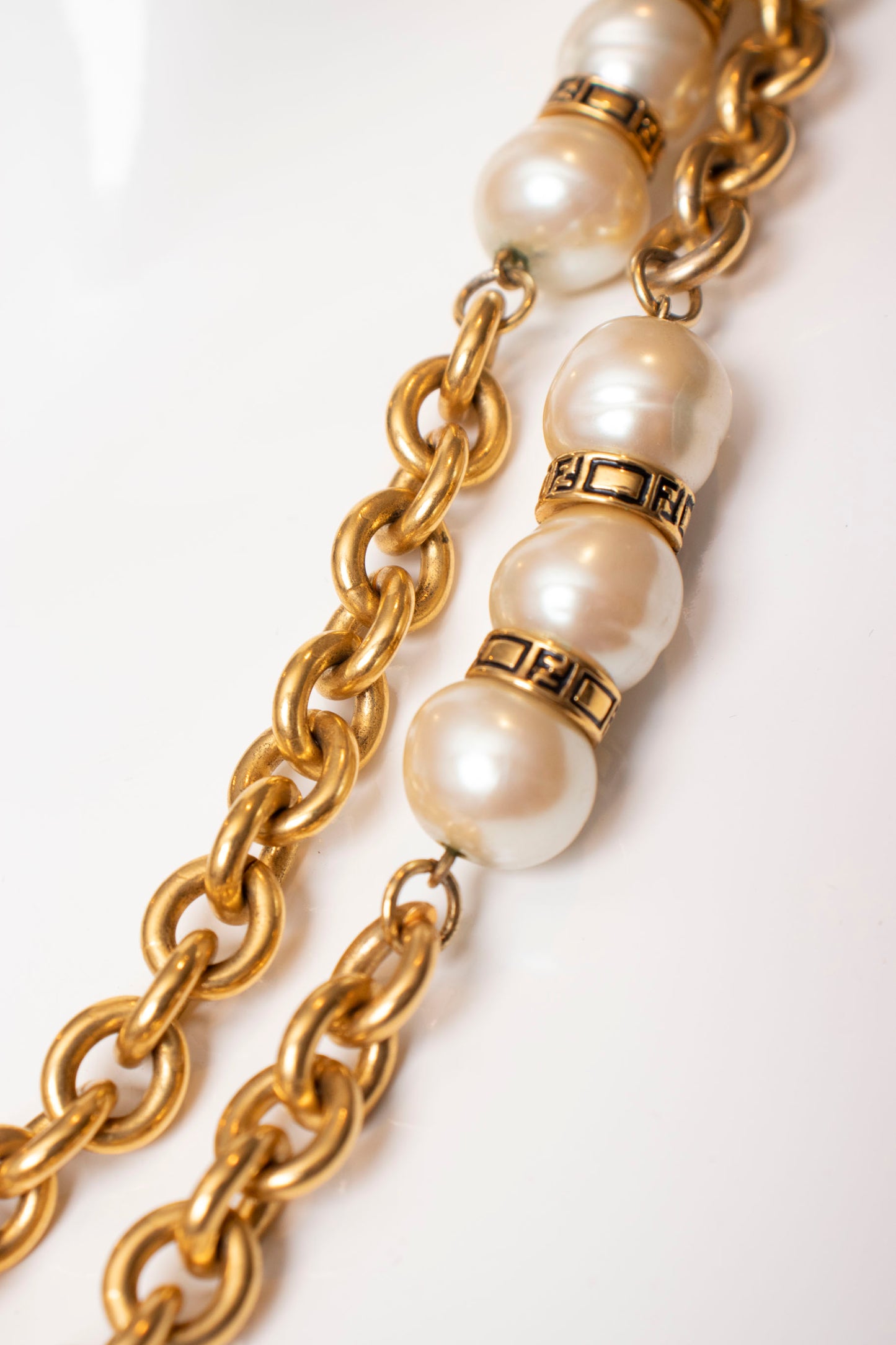 Fendi Gold & Pearl Necklace