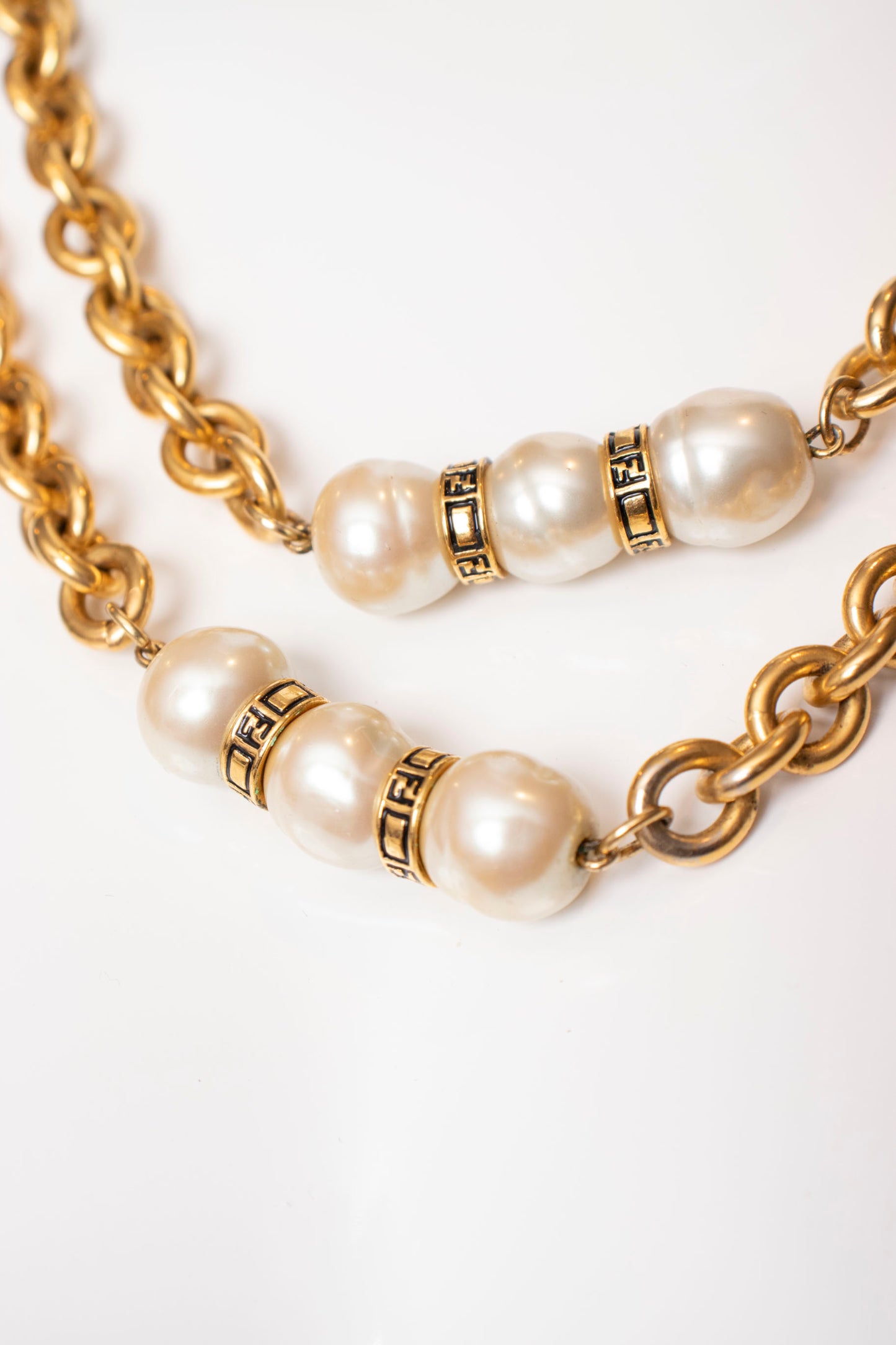 Fendi Gold & Pearl Necklace