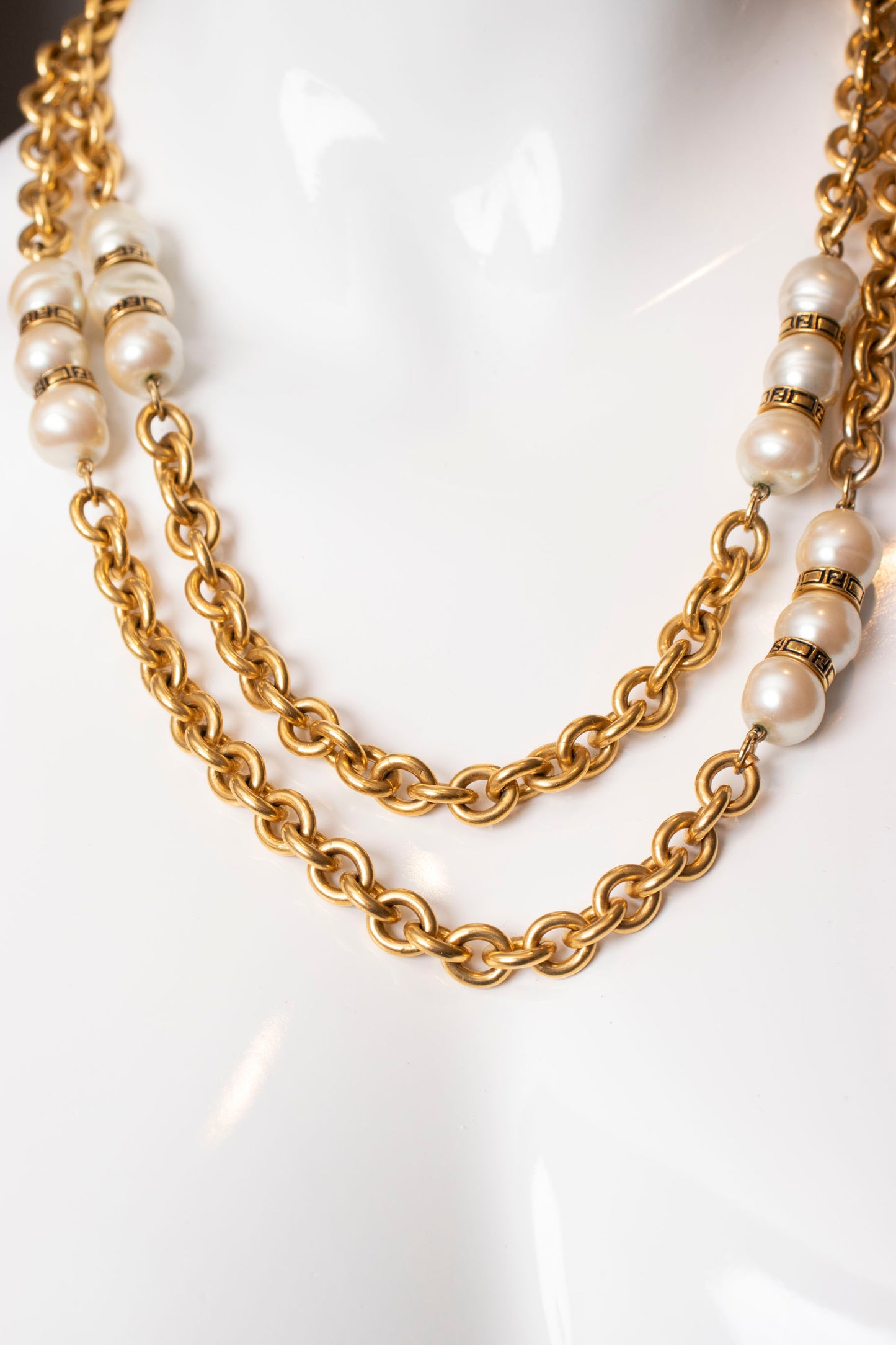 Fendi Gold & Pearl Necklace