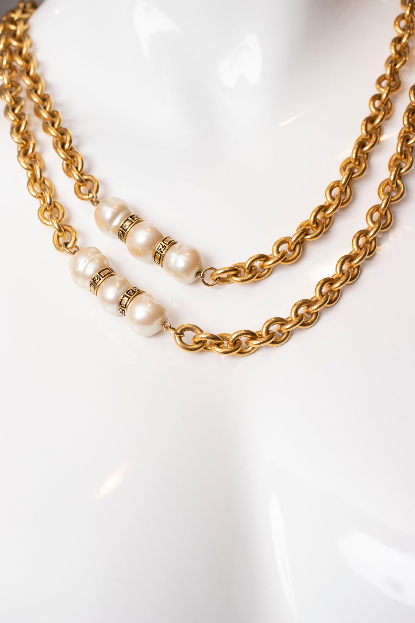 Fendi Gold & Pearl Necklace