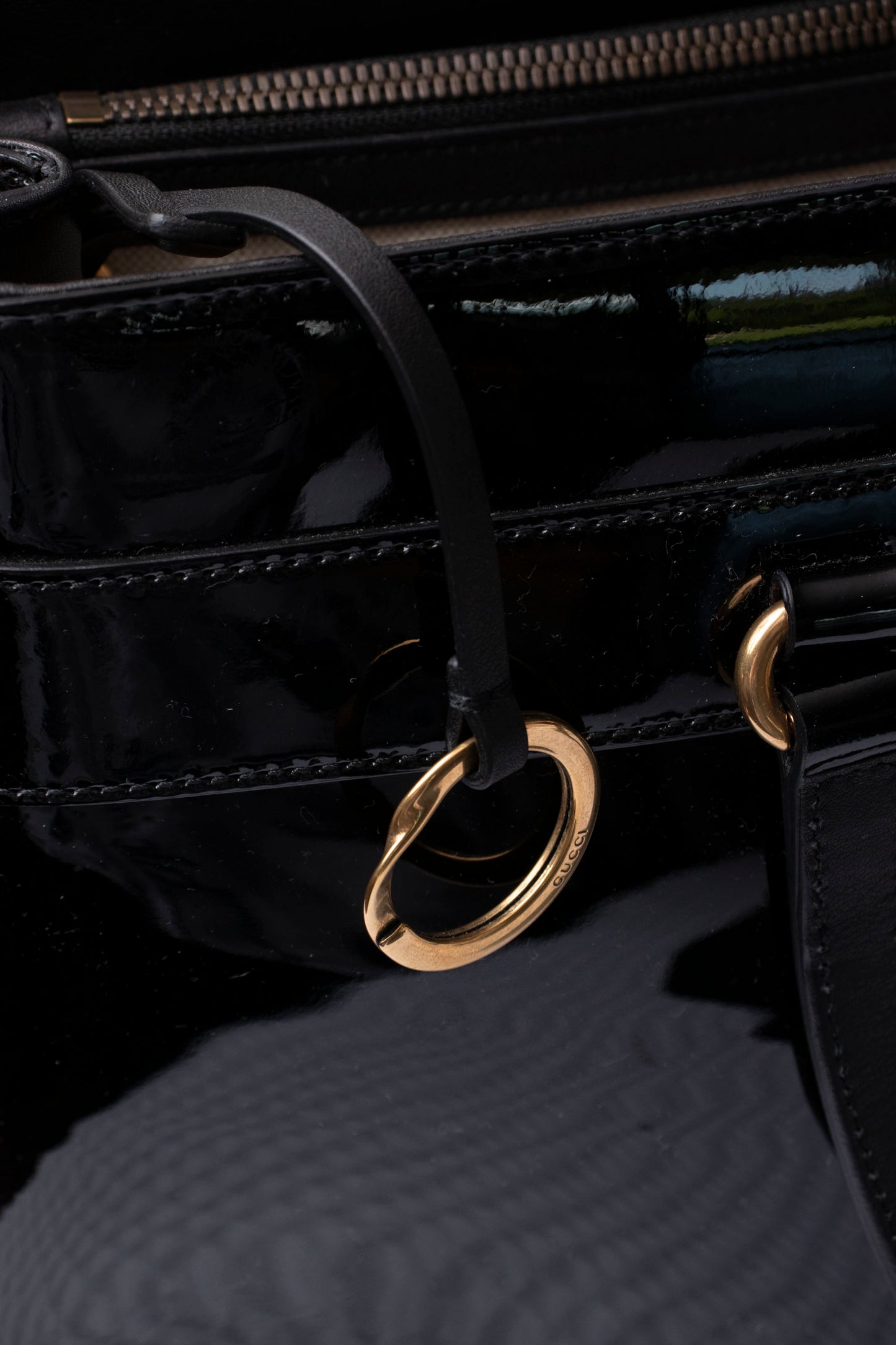 Gucci Black Patent Tote