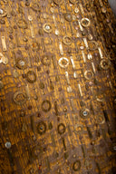 Carolina Herrera Gold Silk Sequin Sleeveless Knee Length Dress