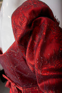 Vivienne Westwood Red Silk 3/4 Sleeve Corset Maxi Skirt Set