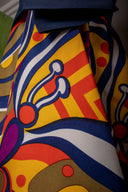Chester Weinberg  Multi Color Silk Sleeveless Mini Dress