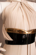 Gucci Cream Silk Halter Maxi Dress