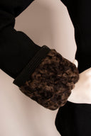 Versace Couture Black Cashmere Fur Long Sleeve Jacket