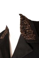 Versace Couture Black Cashmere Fur Long Sleeve Jacket