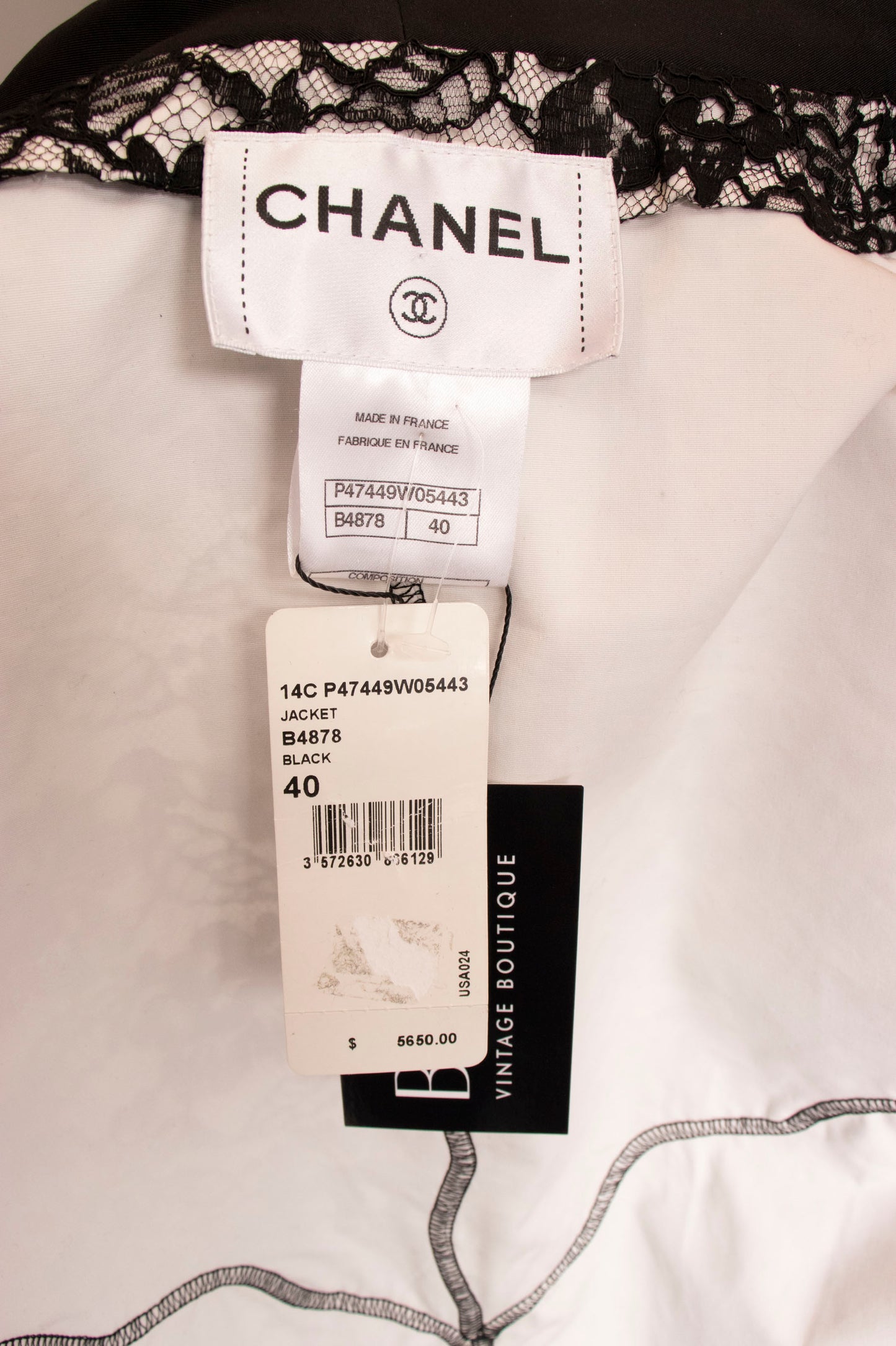 Chanel Black Lace Jacket