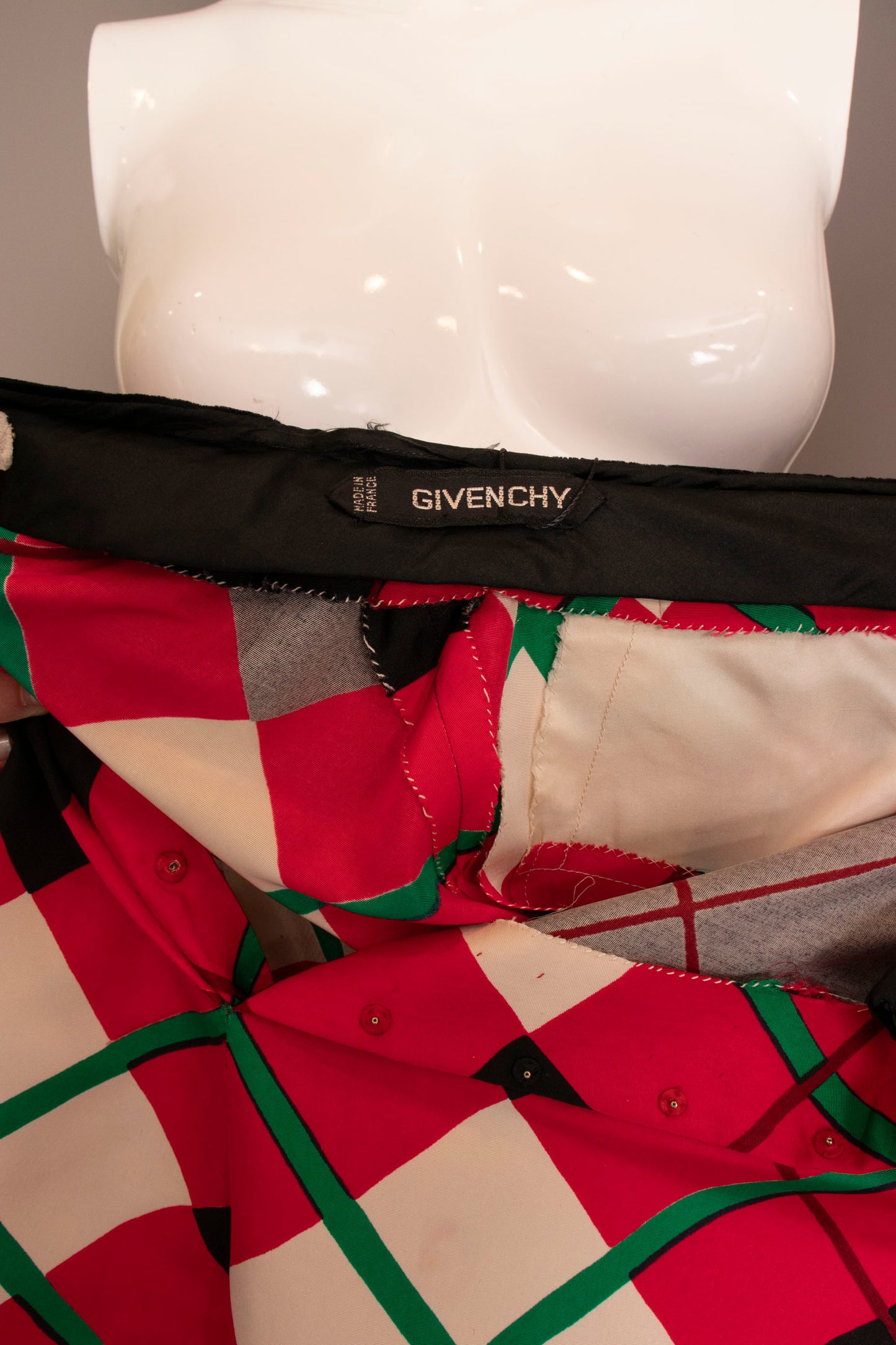 Givenchy Couture Plaid Skirt Set