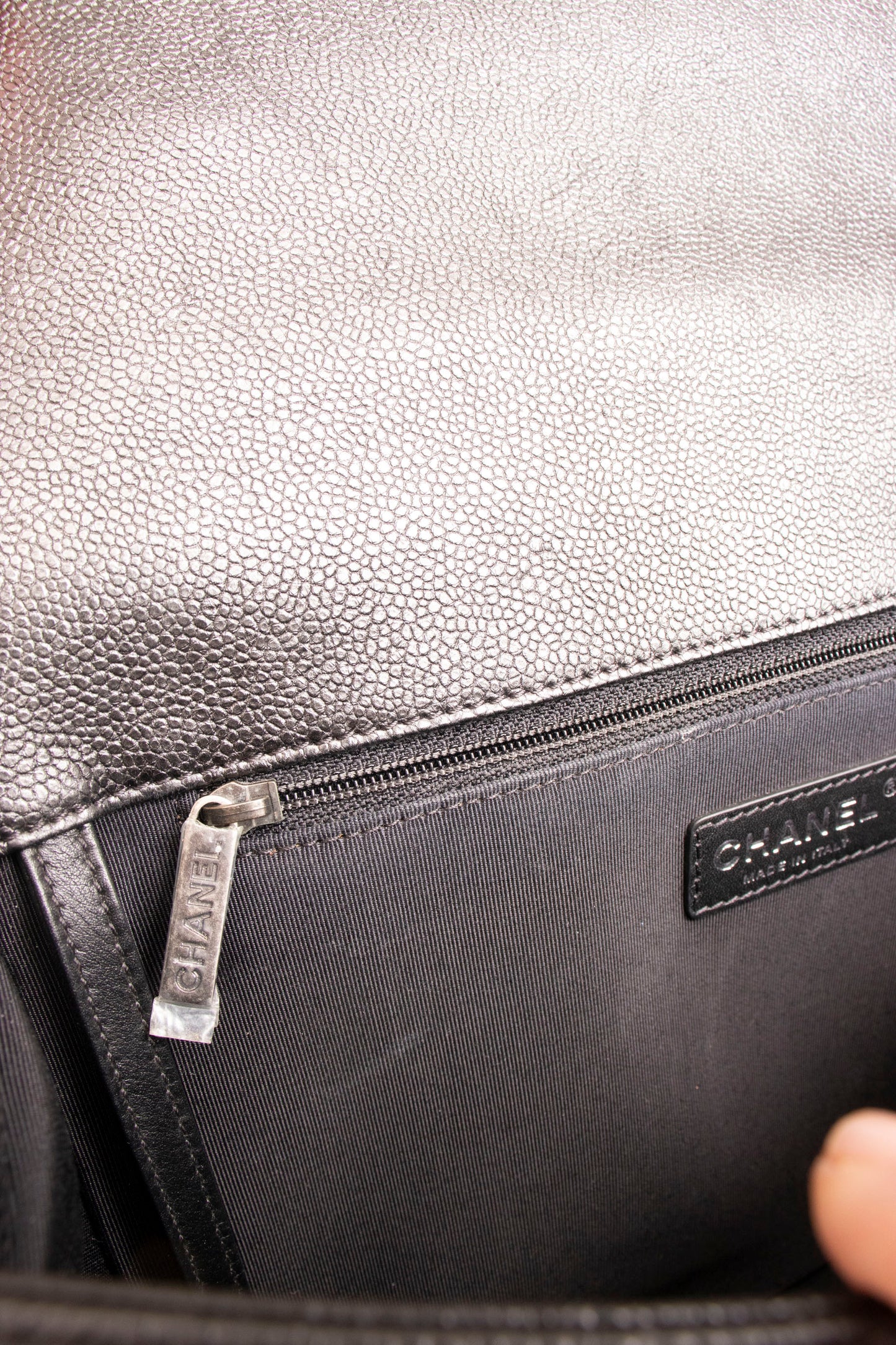 Chanel Check Boy 25 Coco Mark Chain Bag