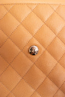 Chanel Beige Caviar Leather Top Handle Kelly Handbag