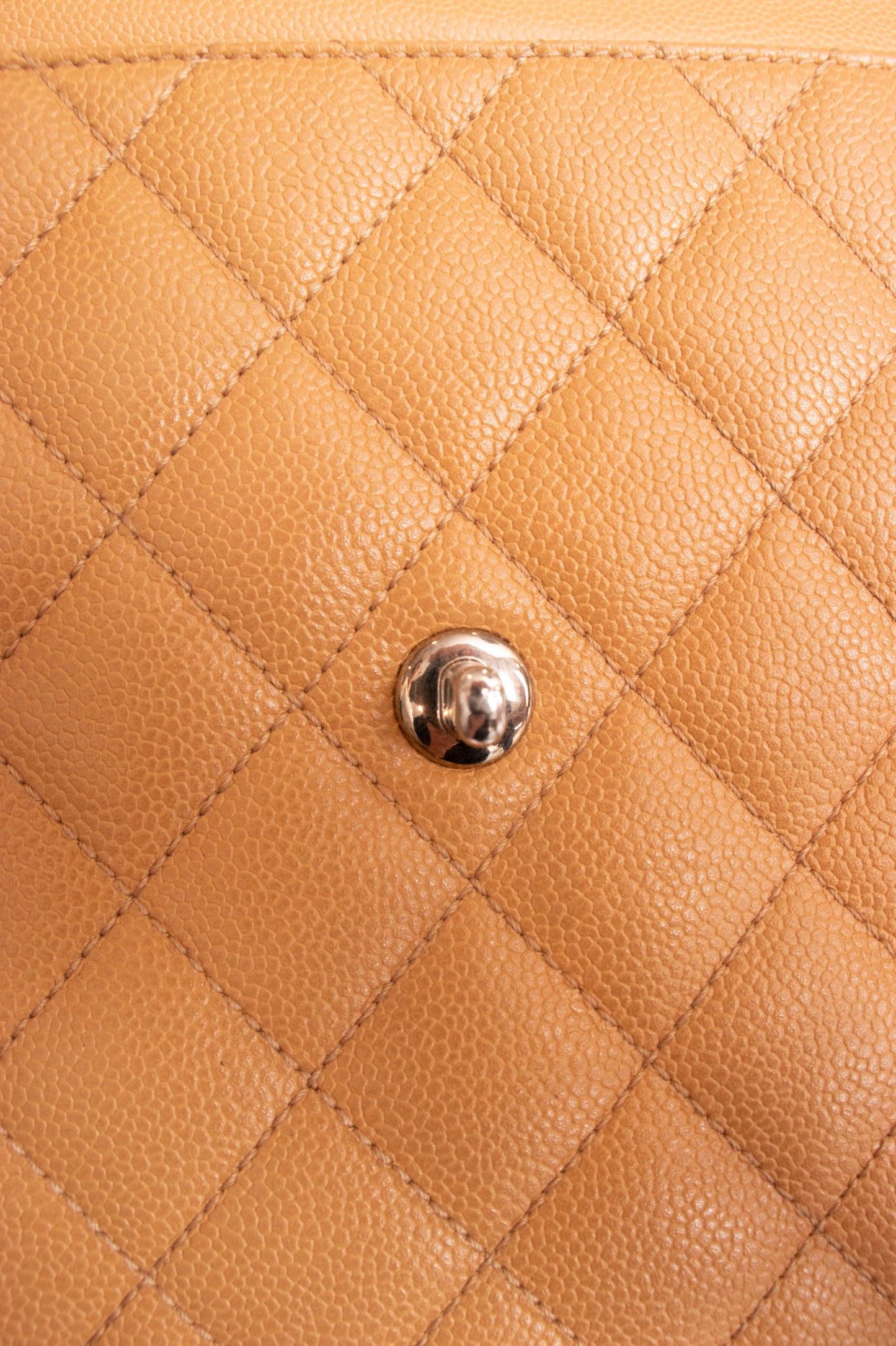 Chanel Beige Caviar Kelly Top Handle Bag 2004