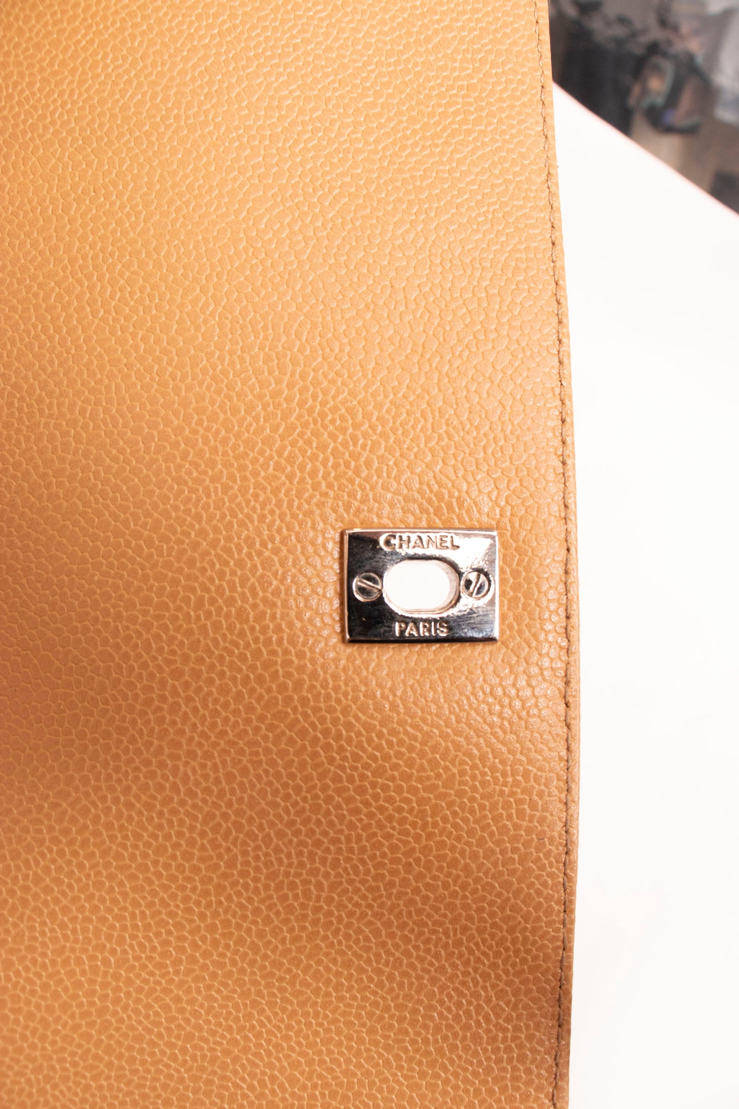 Chanel Beige Caviar Kelly Top Handle Bag 2004