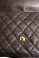 Chanel Black Caviar Leather Jumbo Flap Handbag