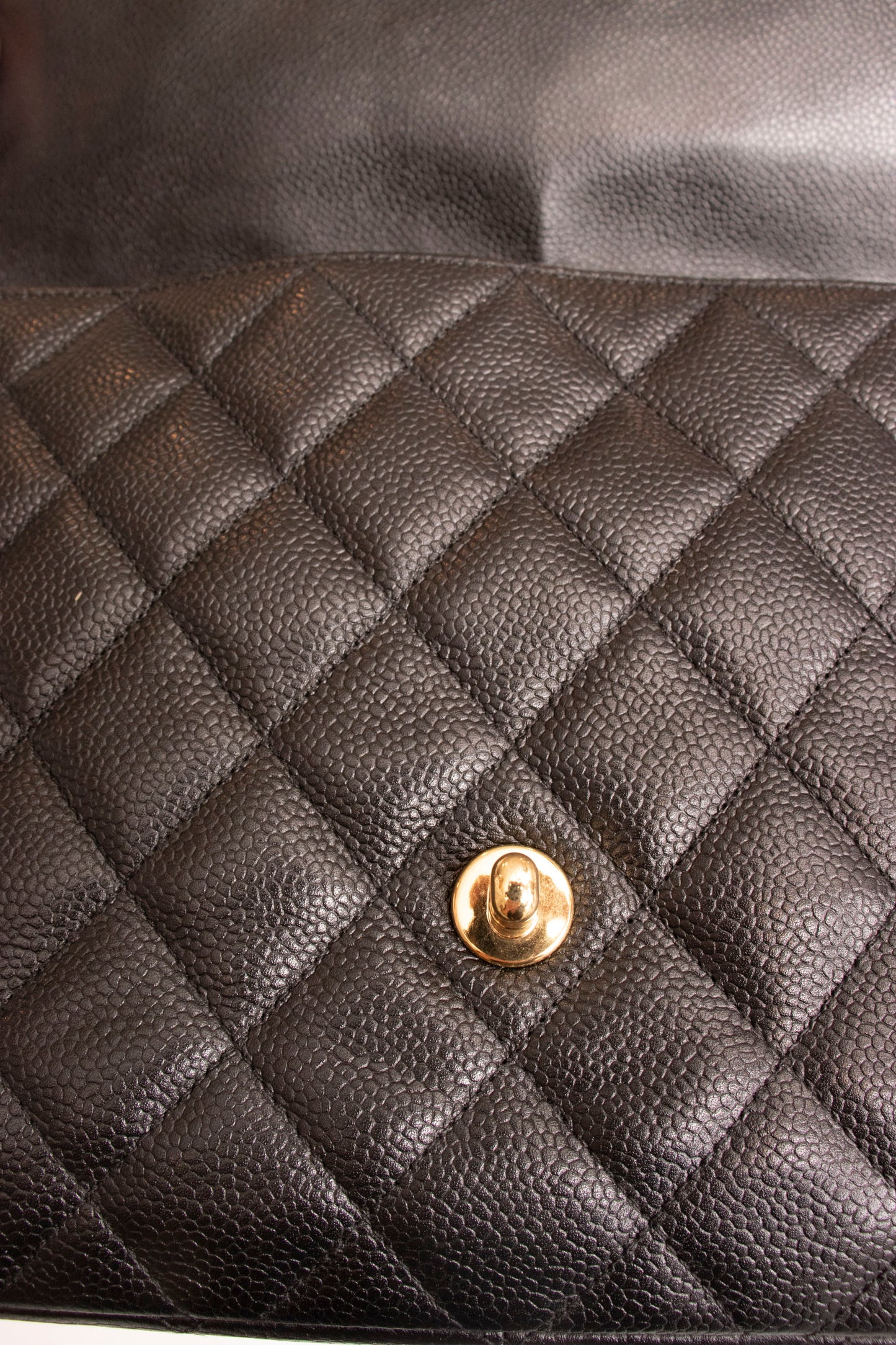 Chanel Black Caviar Jumbo Flap Handbag 2001