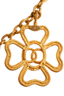 Chanel Gold Clover Pendant Necklace