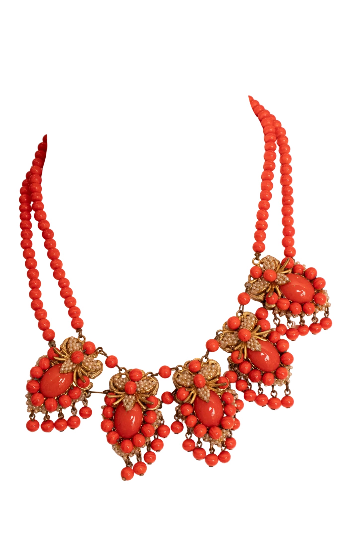 Stanley Hagler Orange Necklace & Bracelet