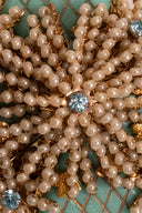 Stanley Hagler Gold Tone Blue Enamel Pearl Rhinestone Brooch