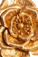 Van Der Straeten Gold Tone Flower Brooch