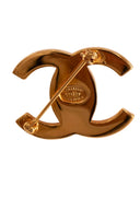 Chanel Coco Mark Gold Turn Lock Brooch