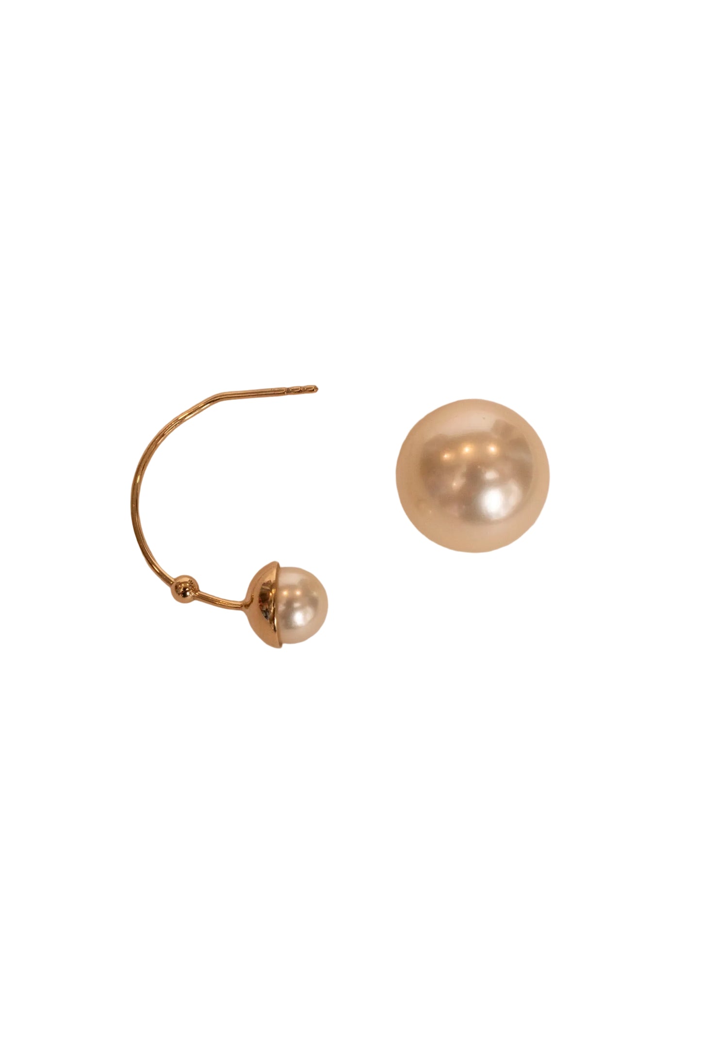 Christian Dior Pearl and Gold Pierced Earrings