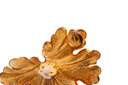 Dominique Aurentis Gold Tone Yellow Purple Gem Leaf Clip On Earrings