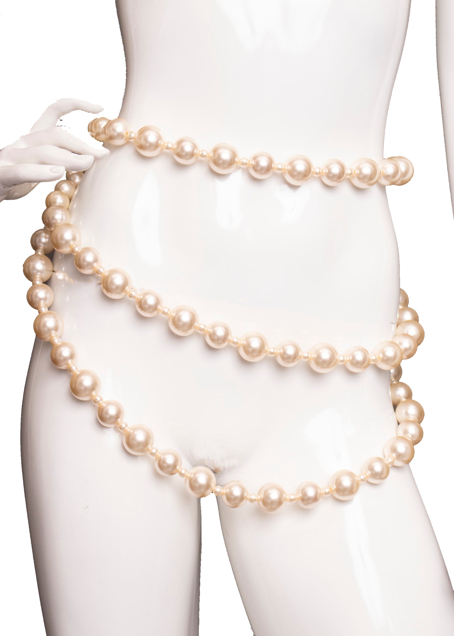 Kenneth Jay Lane Jumbo Pearl Necklace and Belt