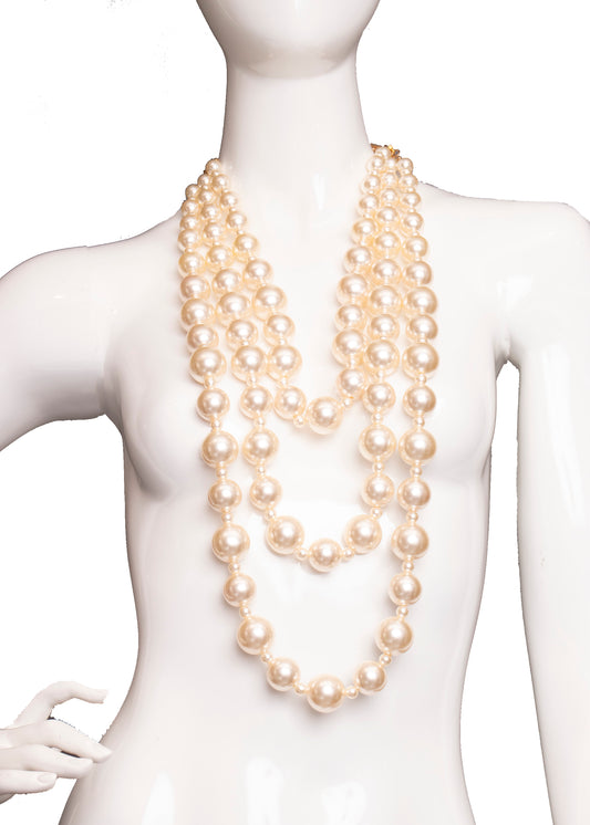 Kenneth Jay Lane Jumbo Pearl Necklace and Belt