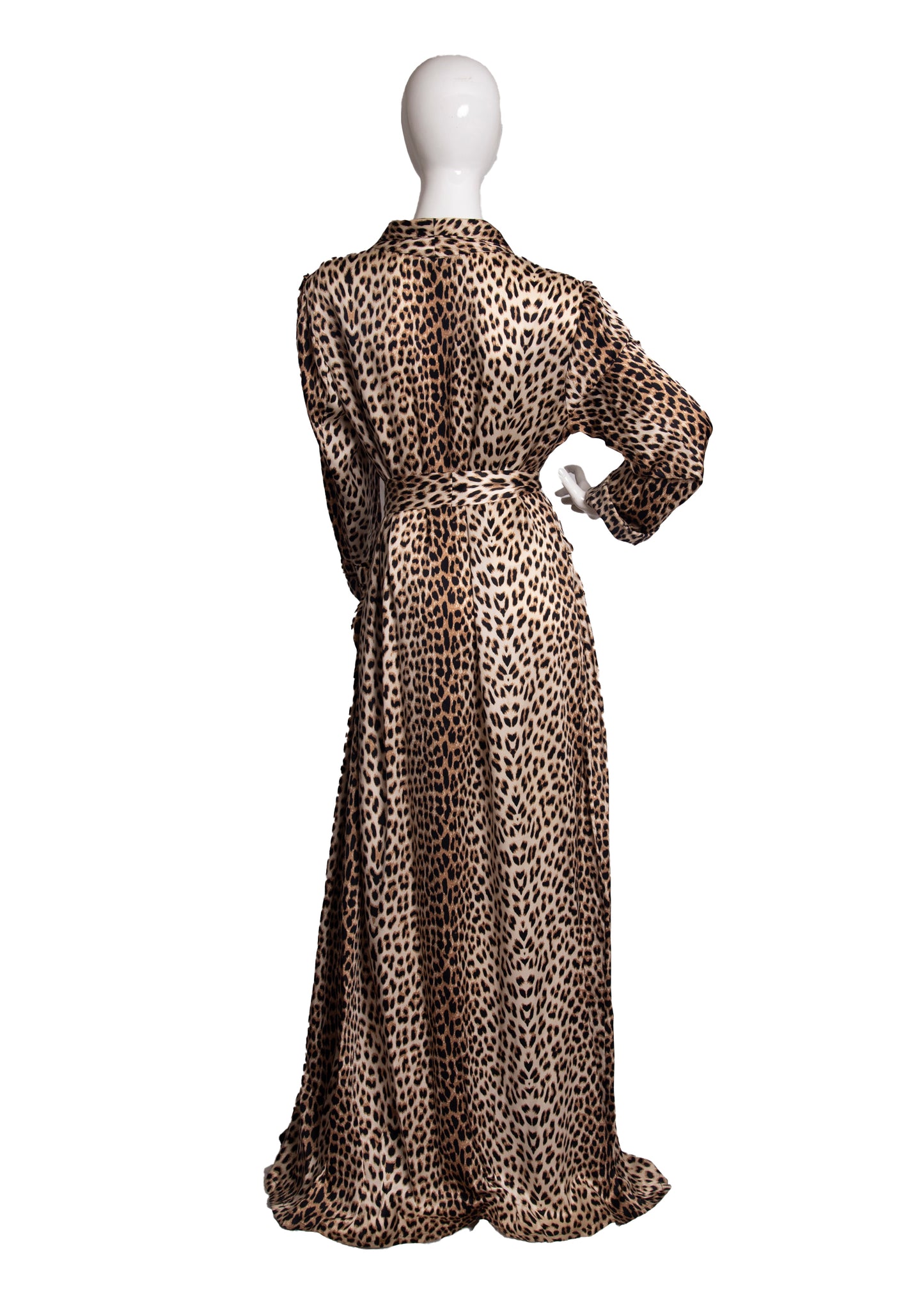 Steven Tyler Silk Leopard Robe OS