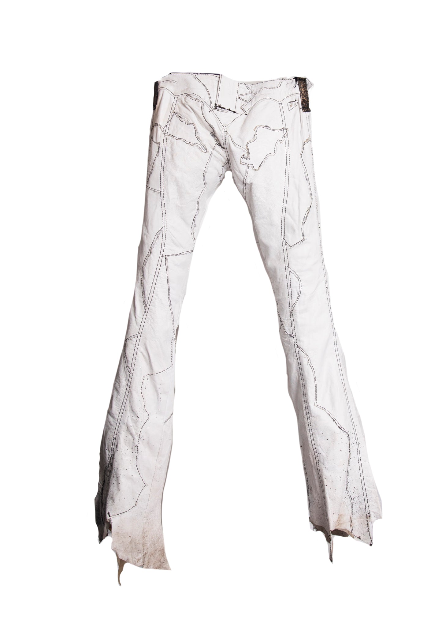 Steven Tyler White Leather Pants S