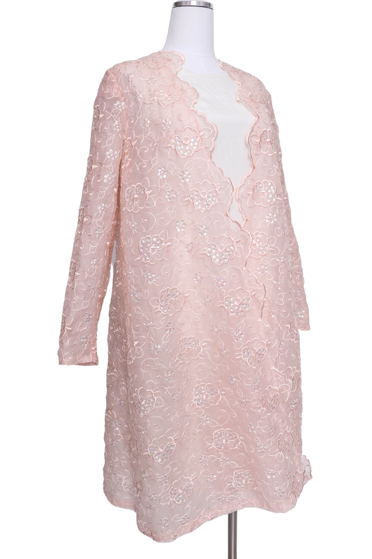80's Pink Sequin Coat M