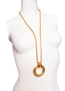 Chanel Gold Paris Loupe Pendant Necklace