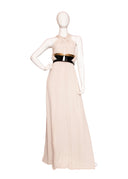 Gucci Cream Silk Halter Maxi Dress